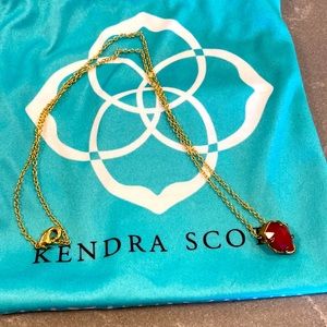 Kendra Scott Maroon Pendant Necklace